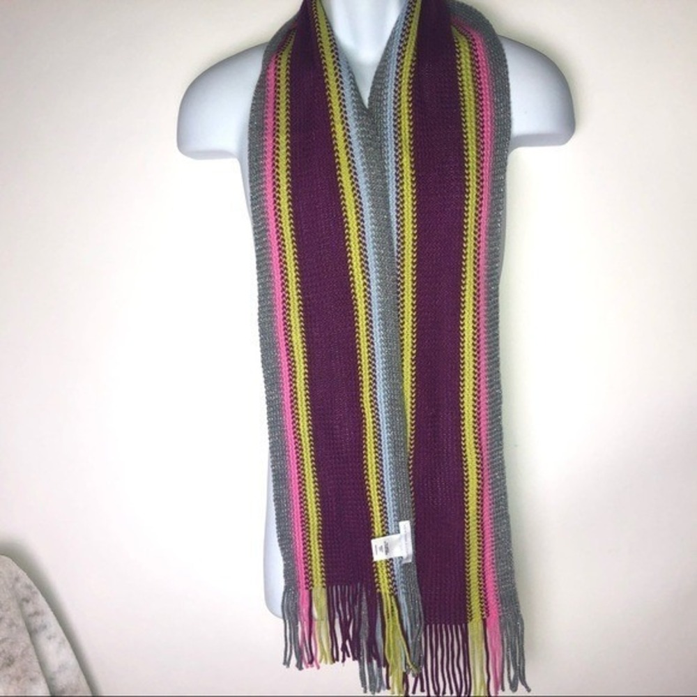 New York & Company Purple Blue Stripe Scarf‎